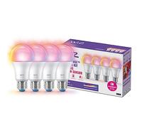 WiZ Lampadina Smart WiFi Goccia Smerigliata, 60W, E27, 4 Pezzi, Tecnologia SpaceSense, Controllo Vocale, Luce da Bianca o Colorata, Dimmerabile