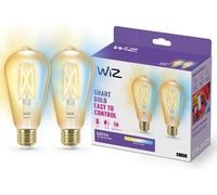 WiZ Lampadina Smart WiFi, Luce Bianca da Calda a Fredda Dimmerabile, Filament Ambrata, E27, 2 PezziI, 6.5W, Tecnologia SpaceSense, Controllo Vocale (Alexa, Apple HomeKit, Google Home)