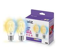 WiZ Lampadina Smart WiFi, Luce Bianca da Calda a Fredda Dimmerabile, Filamento, 2 Pezzi, E27, 7W, Tecnologia SpaceSense, Controllo Vocale (Alexa, Apple HomeKit, Google Home)