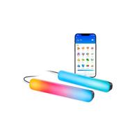 WiZ Light Bars, 2 barre luminose Gradient, RGBIC, facile installazione e posizionamento versatile, connessione WiFi, controllo con App/Voice Control, compatibile con Google Home, Alexa e HomeKit
