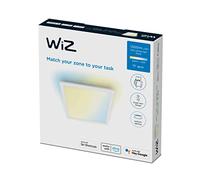 WiZ Plafoniera Quadrata Smart Wi-Fi, Luce bianca da calda a fredda, 12W, Bianco, Tecnologia SpaceSense, Controllo Vocale (Alexa, Apple HomeKit, Google Home)
