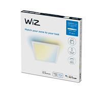 WiZ Plafoniera Quadrata Smart WiFi, Luce Bianca da Calda a Fredda, 36W, Bianco, Tecnologia SpaceSense, Controllo Vocale (Alexa, Apple HomeKit, Google Home)