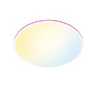 WiZ Plafoniera Smart Arca WiFi, Dual Zone, Dimmerabile, Luce Centrale Bianca Dinamica, Luce Laterale Colorata, 22W, Bianco, Tecnologia SpaceSense, Controllo Vocale (Alexa, Apple HomeKit, Google Home)