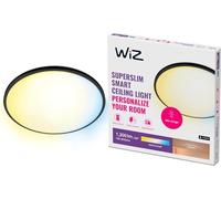 WiZ Plafoniera Smart SuperSlim WiFi, Luce Bianca Dimmerabile, 14W, Nera, Tecnologia SpaceSense, Controllo Vocale (Alexa, Apple HomeKit, Google Home)