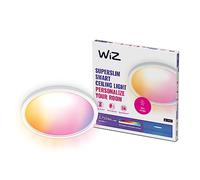 WiZ Plafoniera SuperSlim Smart WiFi 550mm, 22W, Luce Bianca o Colorata, Tecnologia SpaceSense, Controllo Vocale, Dimmerabile, Bianco
