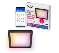 WiZ Smart Ceiling Panel Light - Design sottile e squadrato, dimensioni multiple, controllo vocale/app, programmazione, Google Home, Amazon Alexa e Apple HomeKit, illuminazione interna, nero/bianco
