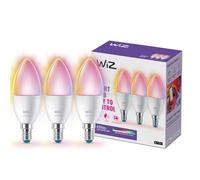 WiZ smart E14 LED in confezione da 3-40W, con 16 milioni di colori + sfumature bianche, WLAN/Bluetooth, controllo vocale/app, Google Home, Alexa e HomeKit