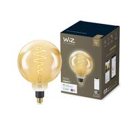 WiZ Lampadina Smart WiFi, Luce Bianca da Calda a Fredda, Globo a Filamento Ambrata Globo, E27, 25W, Tecnologia SpaceSense, Controllo Vocale (Alexa, Apple HomeKit, Google Home), Dimmerabile