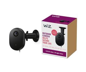 WiZ Smart Outdoor Camera - Flusso video in diretta - Audio bidirezionale - Notifiche istantanee - Abbinamento con l'illuminazione intelligente Visione notturna