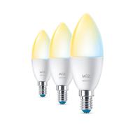 Wiz Tunable White set da 3 lampade LED B37 E14, 2700-6500 K, 4,9 W, 8720169075696, B37 Tunable White [Lampadine > Lampade a LED]