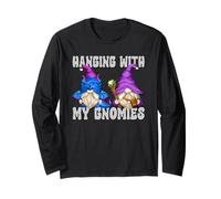Wizard And Dragon GNOME for Women Hanging with My Gnomies Maglia a Manica
