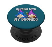 Wizard And Dragon Gnome For Women Hanging With My Gnomies PopSockets PopGrip Adesivo