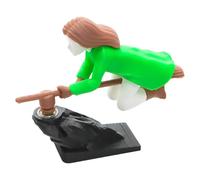 Wizard-Broomstick Decorazione per cruscotto, decorazione per auto attivata dal movimento della strega, divertente decorazione per la tavola della casa, per il cruscotto del veicolo