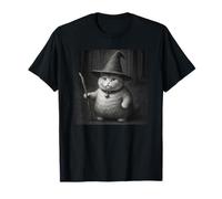 Wizard Cat Meme Funny Spooky Witch Cat Halloween Meme Maglietta