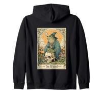 Wizard Frog Cottagecore Tarocchi Dark Academia Donne Uomini Felpa con Cappuccio