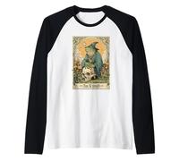 Wizard Frog Cottagecore Tarocchi Dark Academia Donne Uomini Maglia con Maniche Raglan