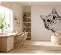Wizard & Genius Murale Carta da Parati Gatto Cucciolo Bianco, 192x260