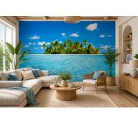 Wizard & Genius Murale Fotomurale Camera da Letto Dream Island 366x254 cm Blu
