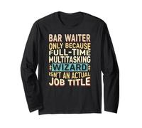 Wizard Job Title Quote - Funny Bar Waiter Maglia a Manica