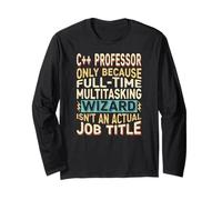 Wizard Job Title Quote - Funny C++ Professor Maglia a Manica