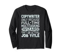 Wizard Job Title Quote - Funny Copywriter Maglia a Manica