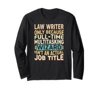 Wizard Job Title Quote - Funny Law Writer Maglia a Manica