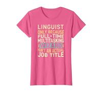 Wizard Job Title Quote - Funny Linguist Maglietta, Donna, Rosa mélange, M