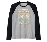Wizard Job Title Quote - Funny Money Manager Maglia con Maniche Raglan