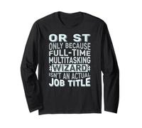 Wizard Job Title Quote - Funny OR ST Maglia a Manica