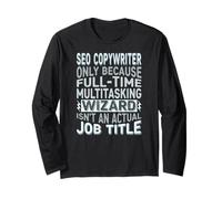 Wizard Job Title Quote - Funny SEO Copywriter Maglia a Manica