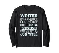 Wizard Job Title Quote - Funny Writer Maglia a Manica
