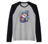 Wizard Mescolando Pozioni Colorate Maglia con Maniche Raglan