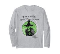 Wizard of Oz I'm A Witch Wicked Elphaba Halloween Maglia a Manica