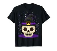 Wizard Skeleton Witch Brick Builder, mattoncino o Dolcetto per Halloween Maglietta