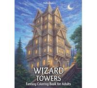 Wizard Towers: Fantasy Coloring Book for Adults Featuring Magical Towers, Spellbound Libraries, Arcane Chambers, Enchanted Stairways, and Sorcerers’ Sanctuaries