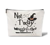 Wizard Travel Makeup Bag Magic Theme Toiletry Bag Portable Double Face Print Funny Cosmetic Bags con cerniera Regali divertenti per donne ragazze migliore amica sorella fan