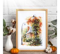 Wizardi Kit punto croce contato, ago magico 70-41 settembre