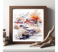 Wizardi Kit punto croce contato - Il respiro di novembre 70-31 ago magico