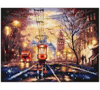 Wizardi Kit punto croce contato Tram notturno 550-760 ago magico