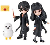 Wizarding World, Set Amicizia Harry Potter e Cho Chang con Edvige, bambole articolate 7.5cm, collezione Harry Potter - dai 5 anni