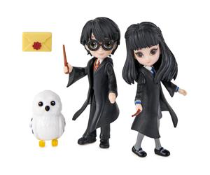 Wizarding World , Set Amicizia Harry Potter e Cho Chang con Edvige, bambole articolate 7.5cm, collezione Harry Potter - dai 5 a NEW