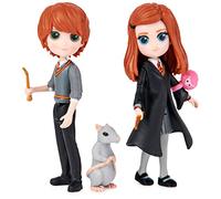 Wizarding World, Set Amicizia Ron e Ginny Weasley con mascotte, bambole articolate 7.5cm, collezione Harry Potter - dai 5 anni