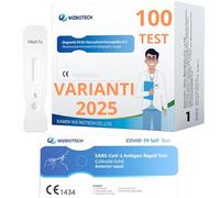 WizBiotech 100 scatole Tamponi Rapidi Nasali | Aggiornato | Scadenza Settembre 2026 | Certificato per Uso Domestico risultato rapido | Tampone Corona Virus 19 Antigen Test | Autotest Antigenico (100)