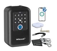WizElek Cassetta Portachiavi TTLock - Impronta, Codice, Badge, Wi-Fi, IP66 | TTLock, Sensore di apertura, 5 badge, 2 chiavi di riserva, autonomia raddoppiata, tastiera retroilluminata, impronta, IP66