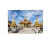 WIZIGM Poster con paesaggio thailandese, magnifica architettura del tempio in realtà, poster moderno da parete su tela, decorazione artistica da parete, 50 x 75 cm, senza cornice