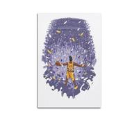 WIZIGM Stampa artistica da parete moderna su tela artistica da parete con illustrazione sportiva Bryant's Farewell on Stadio, decorazione artistica da parete, 50 x 75 cm, senza cornice