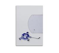 WIZIGM Stampa artistica da parete moderna su tela, motivo: giocatore di hockey su ghiaccio che insegue il disco, decorazione artistica da parete, 30 x 45 cm, senza cornice
