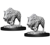 WIZKIDS Deep Cuts Miniature Non Verniciate Wild Boar (Confezione Da 6)