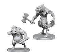 Wizkids Pathfinder Battles Deep Cuts Werewolf e Wereboar Miniature