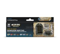 Acrylicos Vallejo WizKids Dungeon Depths 214959 80251 - Set di colori, 8 x 8 ml